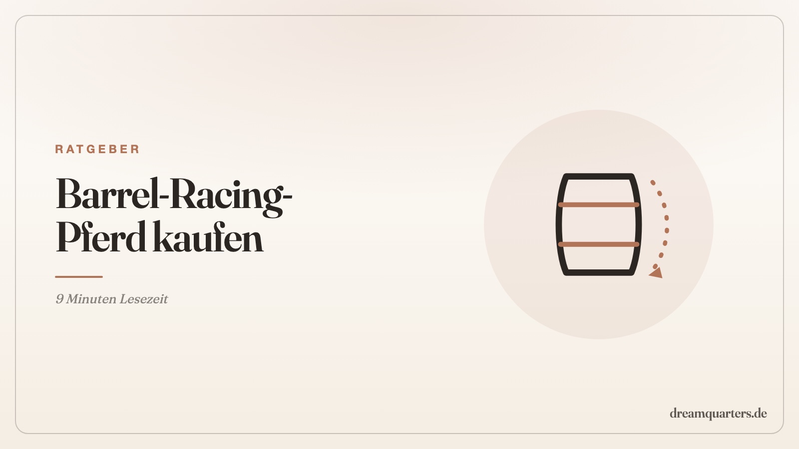 Barrel Racing Pferd kaufen: Preise, Blutlinien, Tempo