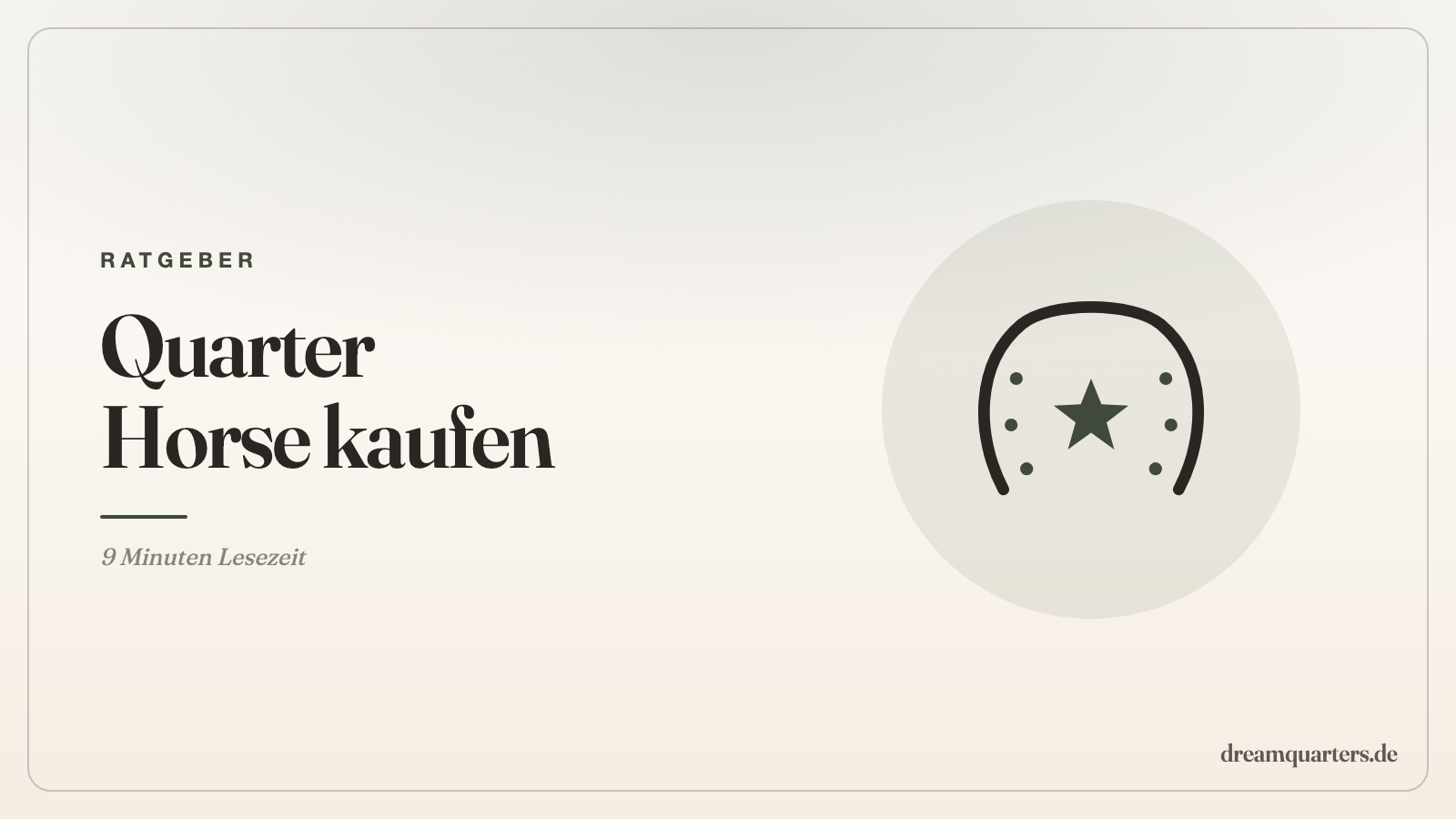 Quarter Horse kaufen — Der komplette Leitfaden für Deutschland, Österreich und die Schweiz